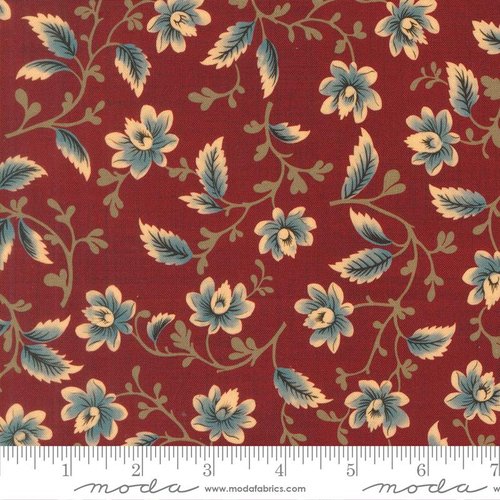 Betsys Best Blooms Berry Red - Quilt Fabric