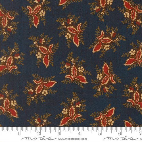Betsys Best Leaf Indigo - Quilt Fabric