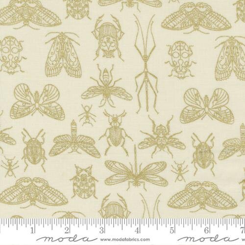 Meadowmere Metallic Cloud - Midnight Insects - Quilt Fabric