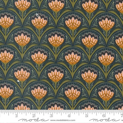 Quaint Cottage Midnight - Quilt Fabric