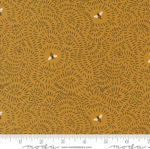 Bee Garden Geometric - Beeswax - Quilt Fabric