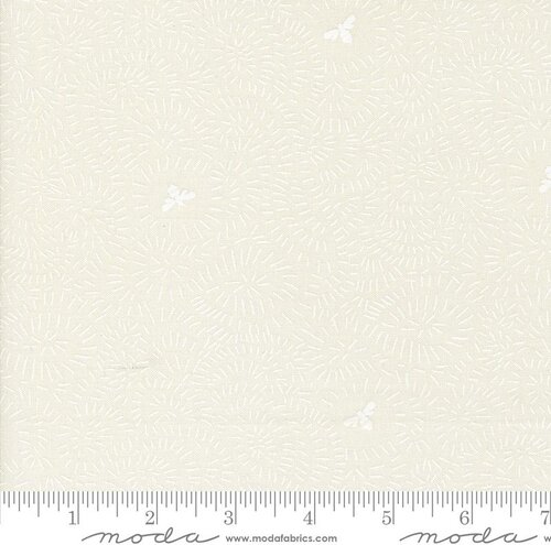 Bee Garden Geometric - Porcelain White - Quilt Fabric