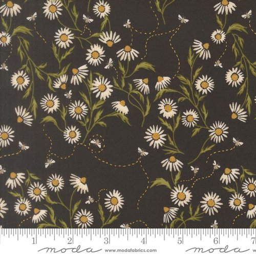 Ladybug Whimsy Sunflowers Midnight - Quilt Fabric