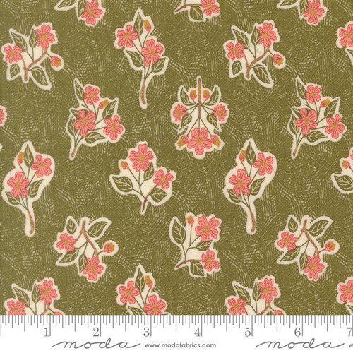 Ladybug Whimsy Flower Grass - Quilt Fabric