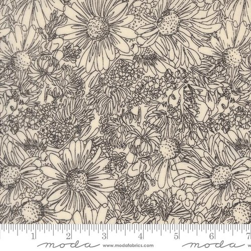 Ladybug Whimsy Sketchs Eggshell - Quilt Fabric