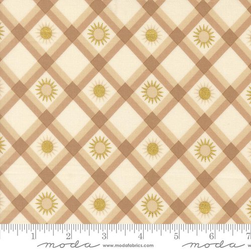 Ladybug Whimsy Check Natural - Quilt Fabric