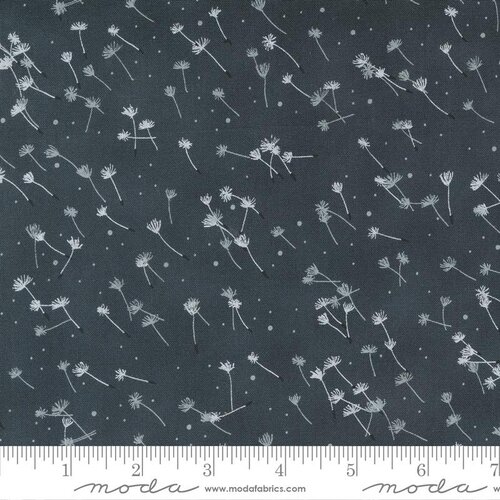 Flyaway Seeds Blenders - Charcoal - Quilt Fabric