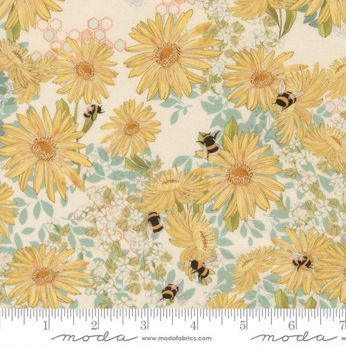 Pollinators Daisies Cloud - Quilt Fabric