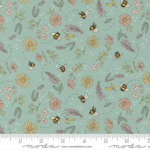 Pollinators Tiny Garden Stream - Quilt Fabric