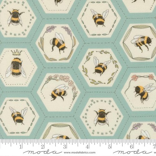 Pollinators Honeycomb Stream - Quilt Fabric