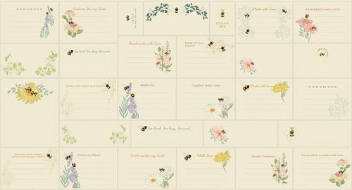 Pollinators Quilt Panel Cloud - Quilt Fabric