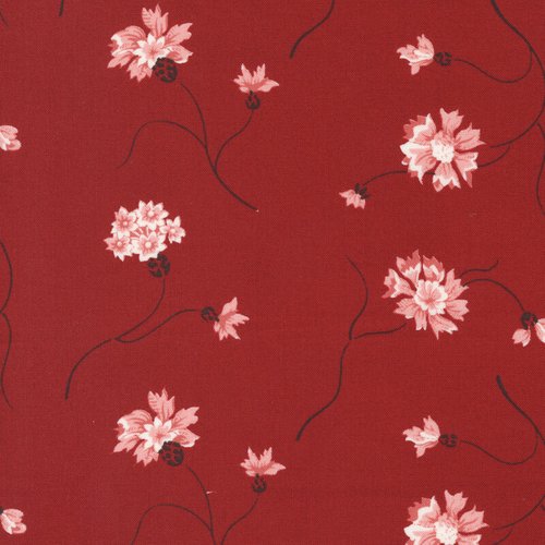 Red and White Gatherings Crimson - Floret - Quilt Fabric