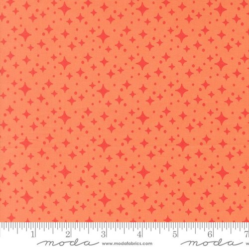 Popcorn Starburst Coral - Quilt Fabric