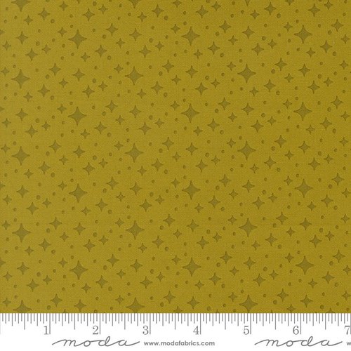 Popcorn Starburst Pesto - Quilt Fabric