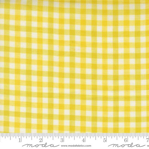 Popcorn Wovens Plaid Lemon - Quilt Fabric