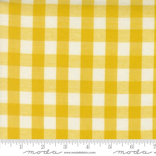 Popcorn Wovens Gingham Lemon - Quilt Fabric