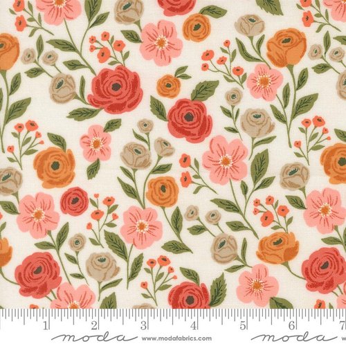 Garden Glam Flower Cream - Quilt Fabric