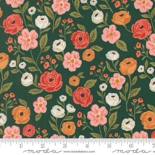 Garden Glam Flower Teal - Quilt Fabric