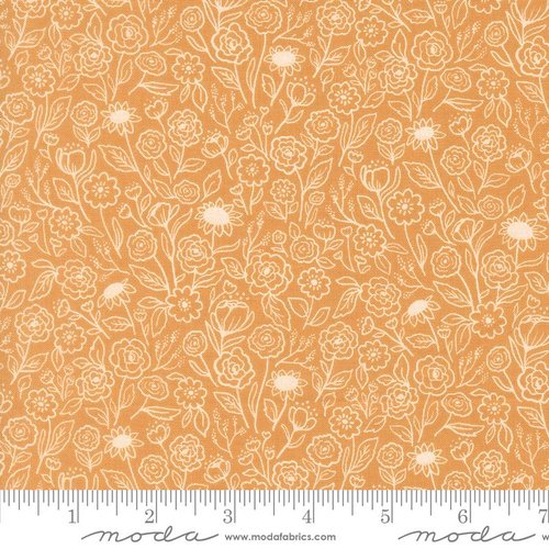 Garden Glam Sketch Goldenrod - Quilt Fabric