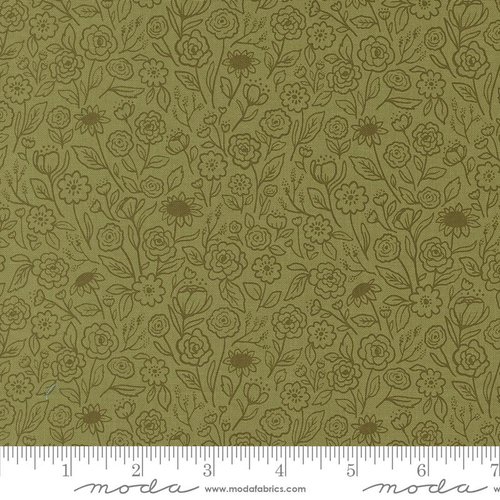 Garden Glam Sketch Grass - Quilt Fabric