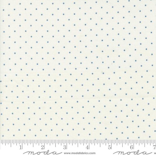 Shoreline Cream Medium Blue - Quilt Fabric