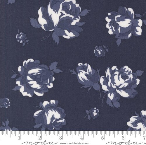 Summertime Rose Navy - Quilt Fabric