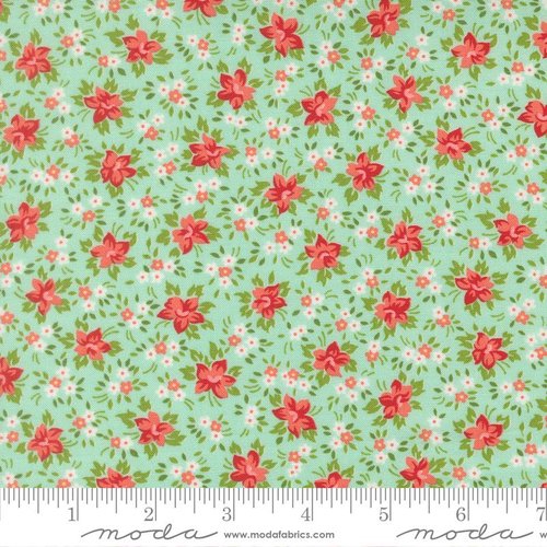 Bloomsberry Floral Aqua - Quilt Fabric