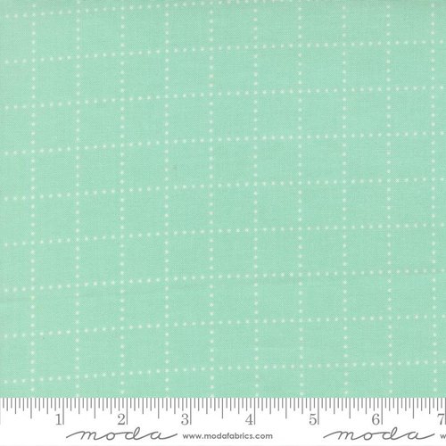 Bloomsberry Graph Aqua - Quilt Fabric