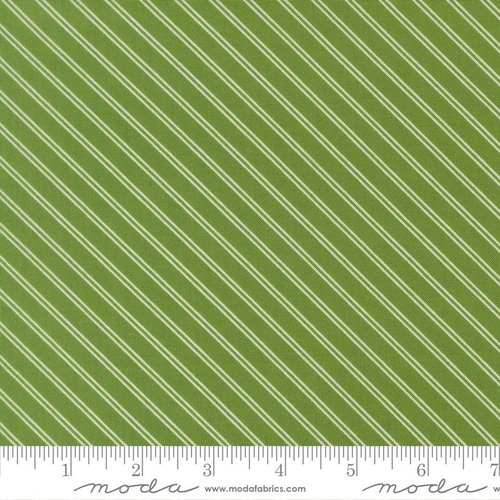 Bloomsberry Lined Green - Quilt Fabric