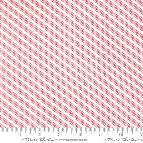 Stars And Stripes Lined White Red - Quilt Fabric
