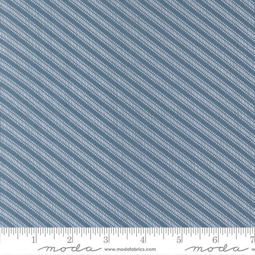 Stars And Stripes Lined Blue - Quilt Fabric