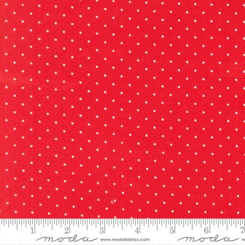 Stars And Stripes Dots Red - Quilt Fabric