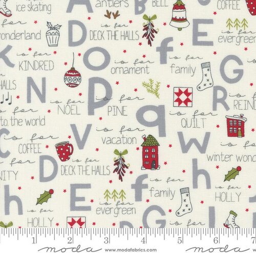 On Dasher A To Z - Vanilla - Quilt Fabric