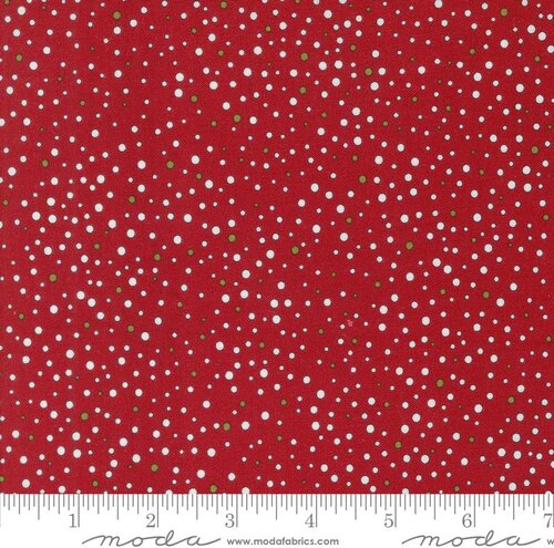 On Dasher Snowballs Red - Quilt Fabric