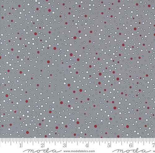 On Dasher Snowballs Stormy - Quilt Fabric