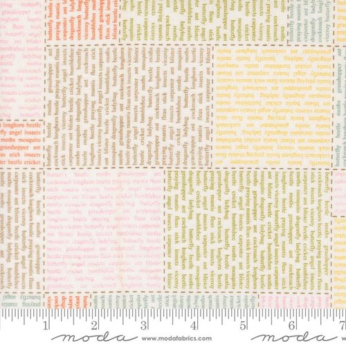 Bug Collector Text Cloud - Quilt Fabric