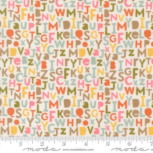Bug Collector Letters Cloud - Quilt Fabric