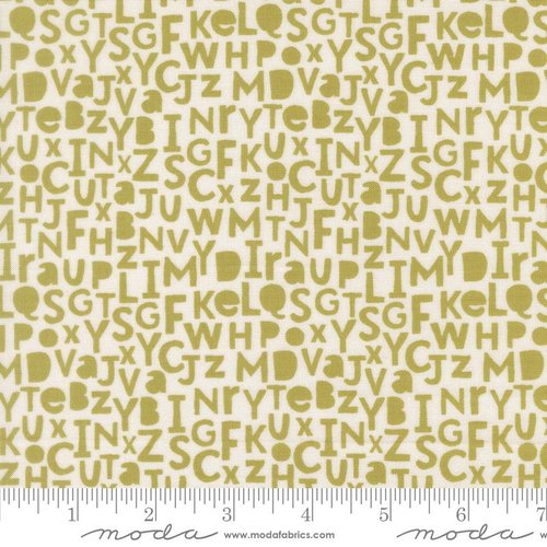 Bug Collector Letters Leaf - Quilt Fabric