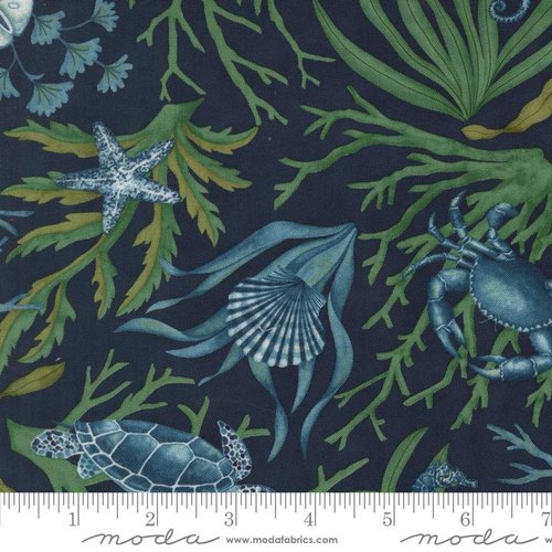 Seaside Life Deep Sea - Quilt Fabric