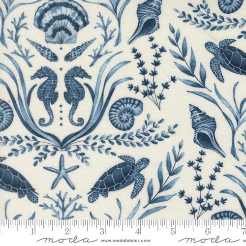 Seaside Seafoam Underwater White - Quilt Fabric
