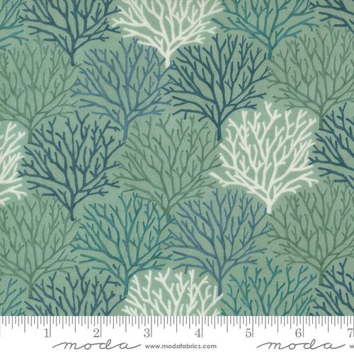 Seaside Coral Aqua - Quilt Fabric