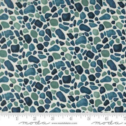 Seaside Stones Seafoam White - Quilt Fabric