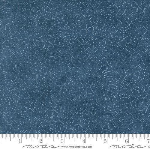Seaside Sand Dollar Ocean Blue - Quilt Fabric