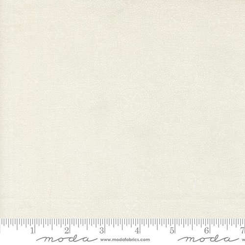 Seaside Sand Dollars Seafoam White White - Quilt Fabric