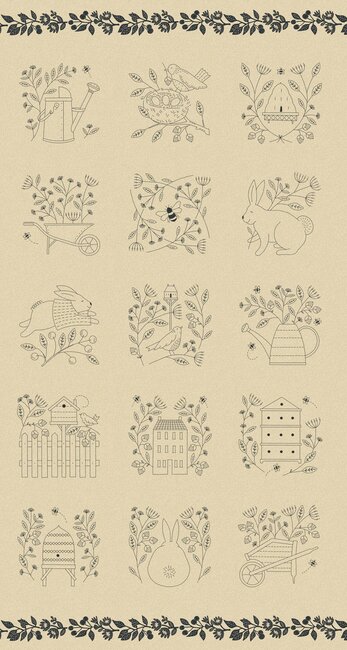 Bloom And Grow Linen - Panel