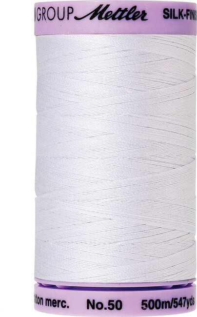 Silk Finish Thread 50wt White 2000