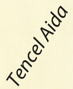 14 Count Ivory Tencel Aida Fabric 36x51