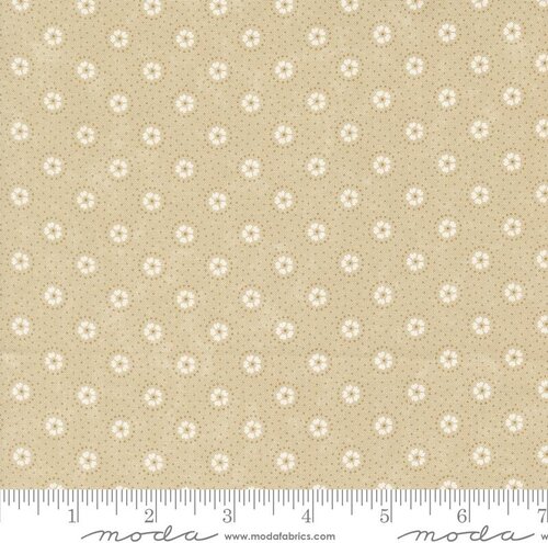 Blackbirds Nest Daisies - Tan Tonal - Quilt Fabric