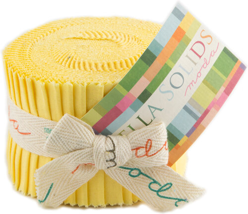 1930s Yellow Bella Solids - Junior Jelly Roll