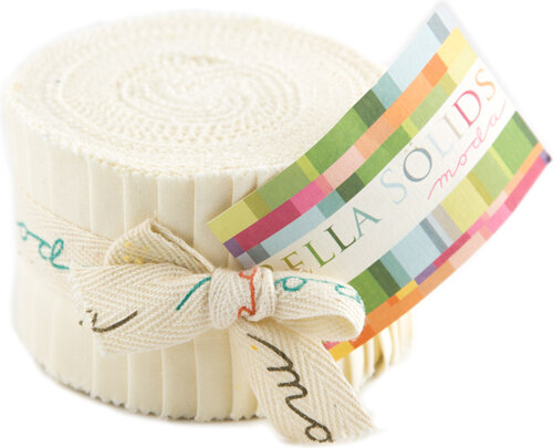 Ivory Bella Solids - Junior Jelly Roll